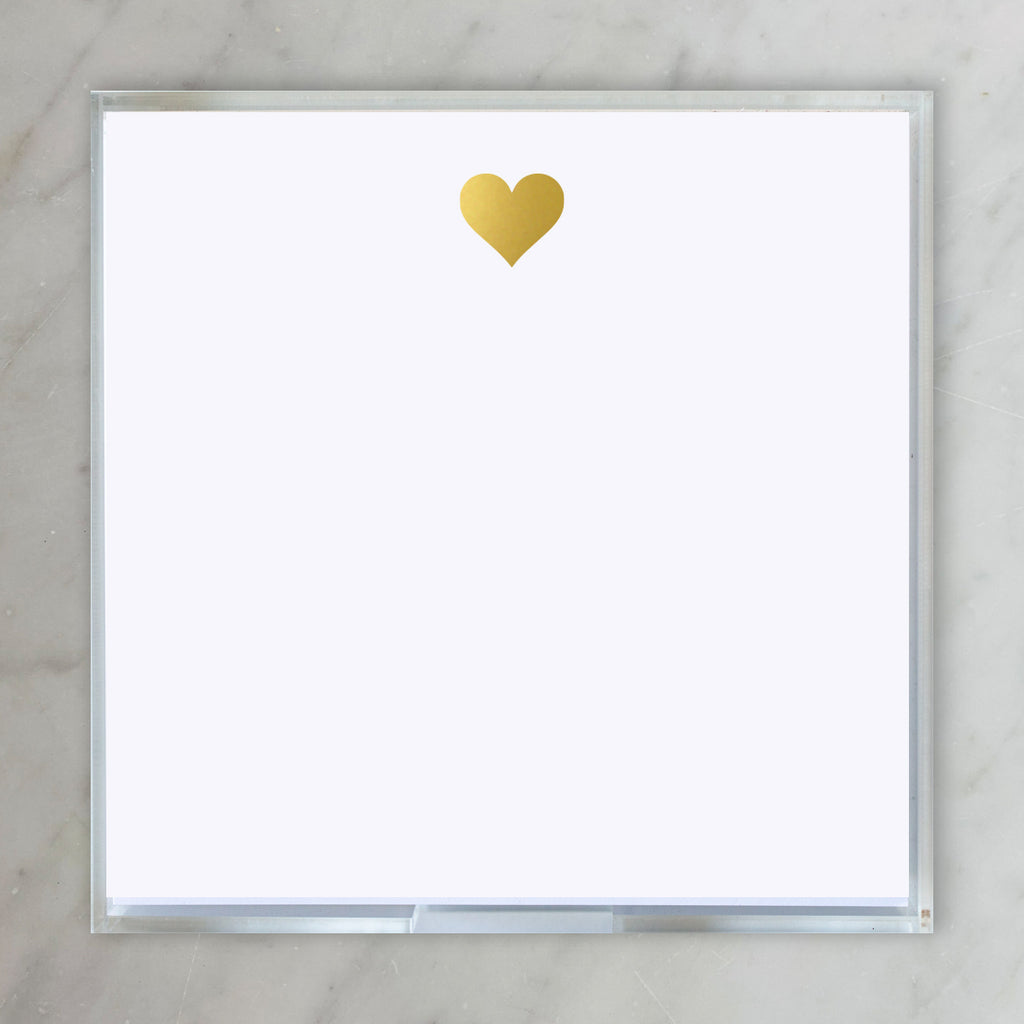 Small Square Gold Foil Heart