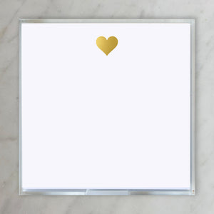 Small Square Gold Foil Heart