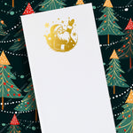 Long Skinny Gold Foil Santa