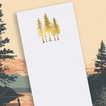 Long Skinny Gold Foil Trees